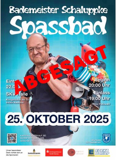 Bademeister Schaluppke Abgesagt