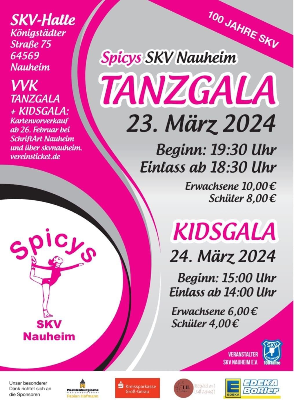 Flyer Spicys Tanzgala 24