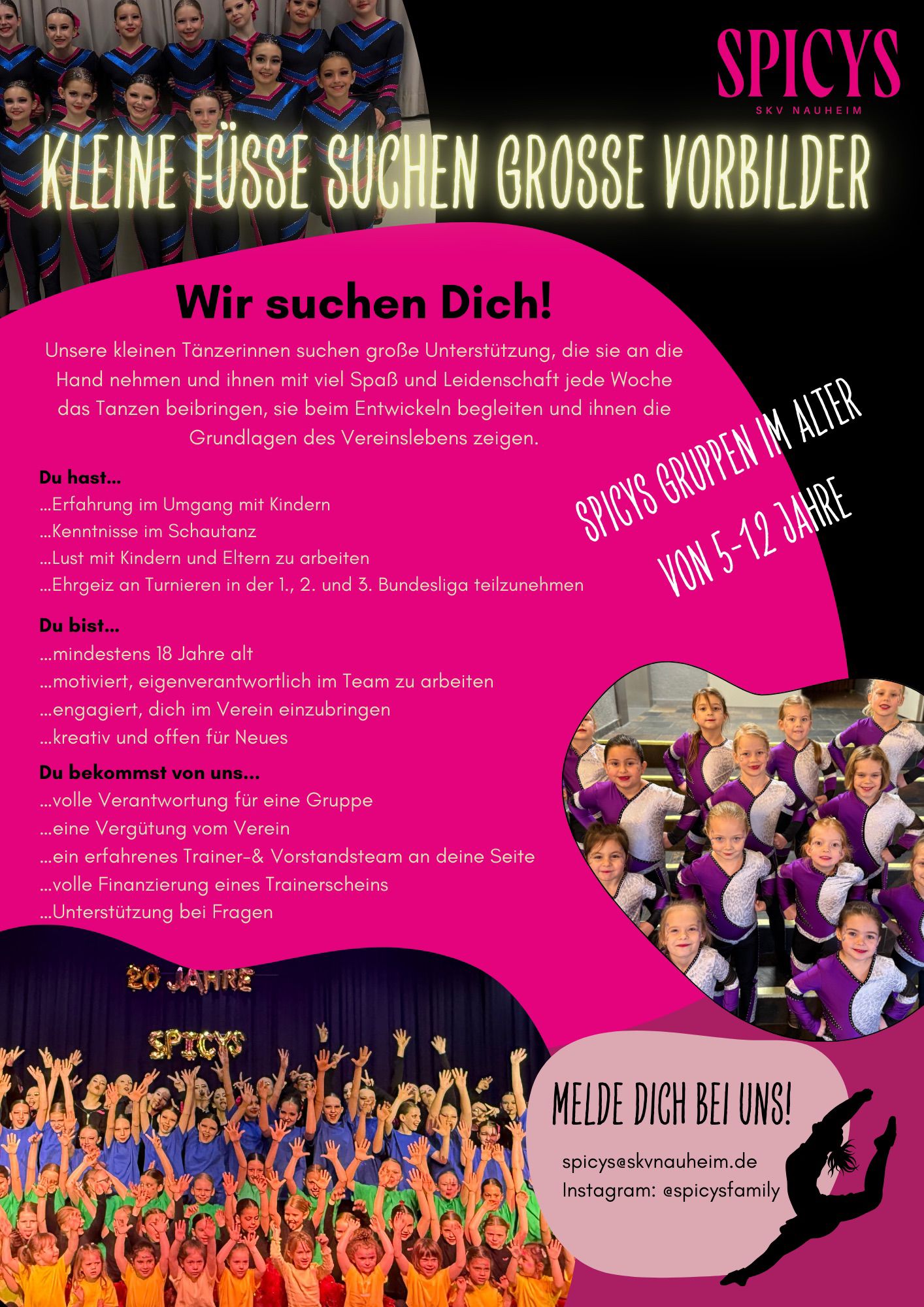 Flyer Spicys Trainersuche